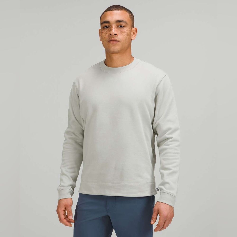 Men’s Lululemon French Terry Oversized Long Sleeve Crew | Xl | Seal Grey